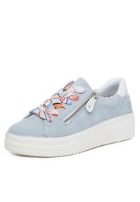 Remonte Sneakersy D1C06-12 Niebieski. Kolor: niebieski. Materiał: zamsz, skóra