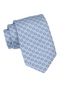Alties - Klasyczny Męski Krawat - ALTIES - Jasnoniebieski w Grochy. Kolor: niebieski. Materiał: tkanina. Wzór: grochy. Styl: klasyczny