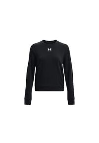 Bluza Kobieta Under Armour Rival Terry czarny. Kolor: czarny, biały, wielokolorowy. Sport: fitness