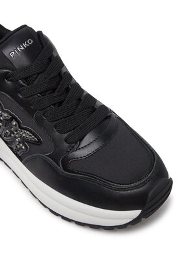 Pinko - PINKO Sneakersy Gem 07 SS0055 P073 Czarny. Kolor: czarny. Materiał: materiał