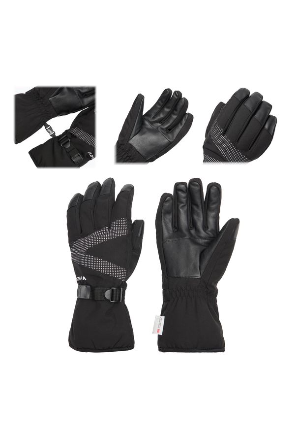 Rękawice narciarskie KADVA Mountain Flow Pro skóra 3M Thinsulate. Kolor: czarny. Materiał: skóra. Technologia: Thinsulate. Sezon: zima. Sport: narciarstwo