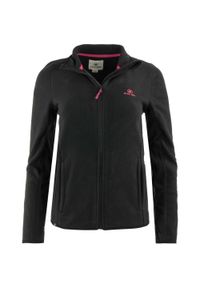 GLENMUIR - Bluza Damska Plus Size Czarna 5XL - Athl. Departament Luna. Kolekcja: plus size. Kolor: czarny, różowy, wielokolorowy. Materiał: polar. Wzór: haft #1