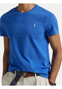 Polo Ralph Lauren T-Shirt 710671438411 Niebieski Slim Fit. Typ kołnierza: polo. Kolor: niebieski. Materiał: bawełna