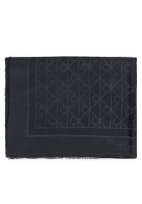 Calvin Klein Szal Emblem Aop Glossy Tonal Scarf LV04F8096G Czarny. Kolor: czarny. Materiał: materiał #2