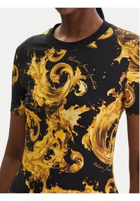 Versace Jeans Couture T-Shirt 80HAH608 JS553 Czarny Regular Fit. Kolor: czarny. Materiał: bawełna #3