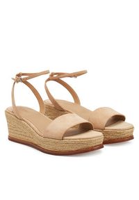 Lauren Ralph Lauren - LAUREN RALPH LAUREN Espadryle Leona 802920421010 Beżowy. Kolor: beżowy. Materiał: skóra, zamsz