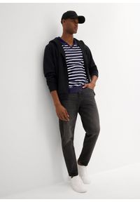 bonprix - Shirt polo z bawełny organicznej. Typ kołnierza: polo. Kolor: niebieski. Materiał: bawełna. Długość rękawa: krótki rękaw. Długość: krótkie. Wzór: aplikacja #3