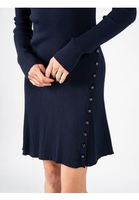 Pinko Sukienka "Orihuela" | 1G178C Y7XV | Kobieta | Granatowy. Kolor: niebieski. Materiał: elastan, poliamid, wiskoza. Długość rękawa: długi rękaw. Typ sukienki: dopasowane. Długość: mini