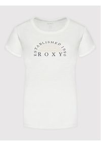 Roxy T-Shirt Oceanaholic ERJZT05354 Biały Relaxed Fit. Kolor: biały. Materiał: syntetyk, bawełna