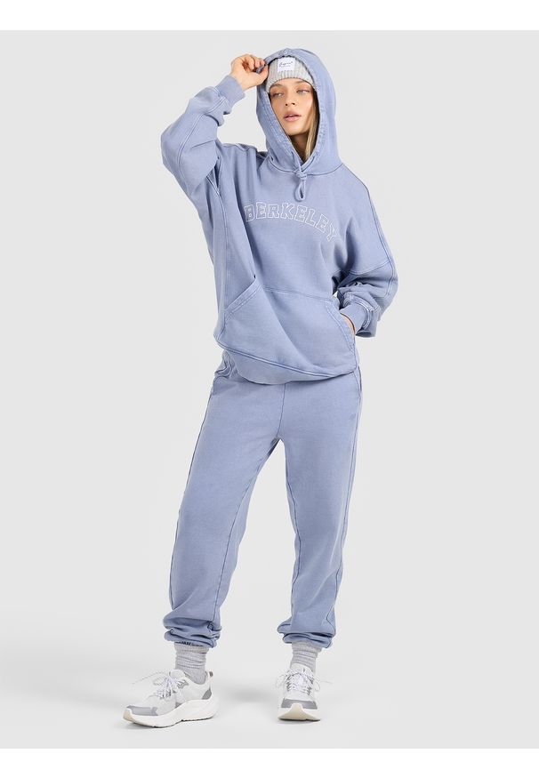4f - 4F Spodnie dresowe joggery damskie - niebieskie XL. Stan: podwyższony. Kolor: niebieski. Materiał: dresówka