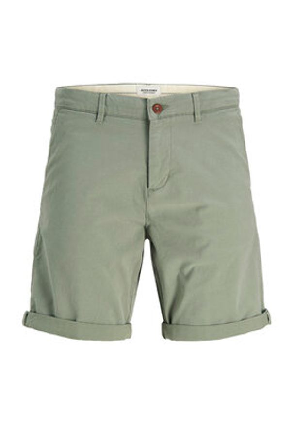 Jack & Jones - Jack&Jones Szorty materiałowe Marco 12269494 Zielony Regular Fit. Kolor: zielony. Materiał: bawełna