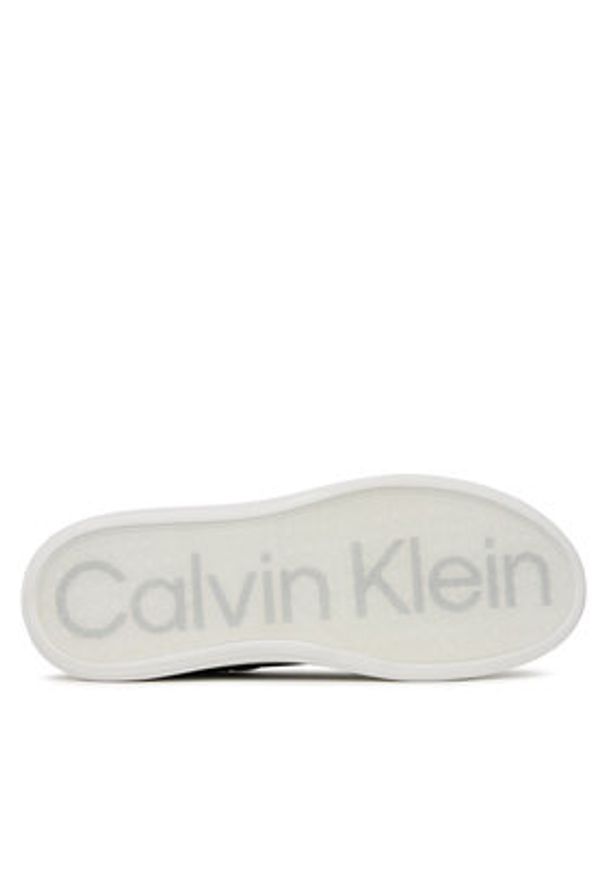 Calvin Klein Sneakersy Low Top Lace Up Lth HM0HM01016 Czarny. Kolor: czarny. Materiał: skóra