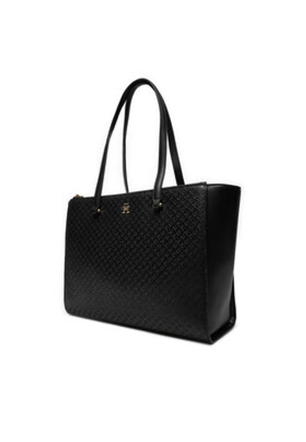 TOMMY HILFIGER - Tommy Hilfiger Torebka AW0AW16948 Czarny. Kolor: czarny. Materiał: skórzane