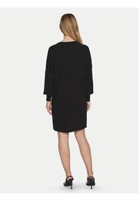 Vila Sukienka dzianinowa Cilja 14099478 Czarny Relaxed Fit. Kolor: czarny. Materiał: wiskoza #6