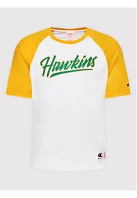 Champion T-Shirt Unisex STRANGER THINGS Hawkins Raglan 217755 Biały Custom Fit. Kolor: biały. Materiał: bawełna. Długość rękawa: raglanowy rękaw #3