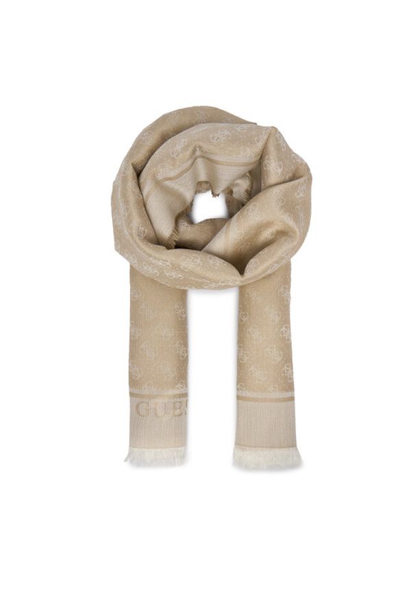 Guess Szal AW5465 VIS03 Beżowy. Kolor: beżowy. Materiał: wiskoza
