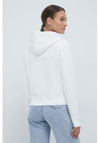 TOMMY HILFIGER - Tommy Hilfiger bluza bawełniana damska kolor biały z kapturem z aplikacją. Okazja: na co dzień. Typ kołnierza: kaptur. Kolor: biały. Materiał: bawełna. Wzór: aplikacja. Styl: casual #3
