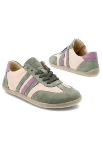 Półbuty barefoot damskie Armodo, skóra naturalna zamszowe wstawki miękka wyściółka klasyczne sznurowanie lekka i elastyczna podeszwa, zielone, n1299-. Zapięcie: sznurówki. Kolor: zielony. Materiał: zamsz, skóra. Styl: klasyczny #6