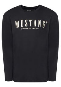 Mustang Longsleeve Asheville 1016873 Czarny Regular Fit. Kolor: czarny. Materiał: bawełna. Długość rękawa: długi rękaw