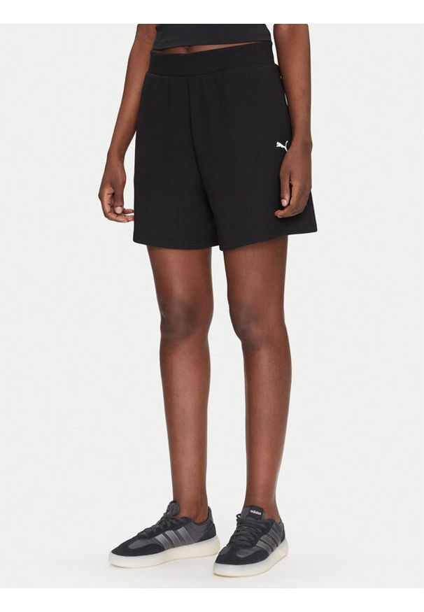 Puma Szorty sportowe ESS Elevated 5" 685026 Czarny Regular Fit. Kolor: czarny. Materiał: syntetyk