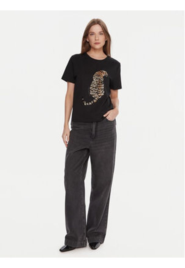 LOLA CASADEMUNT T-Shirt LF2515027 Czarny Regular Fit. Kolor: czarny. Materiał: bawełna