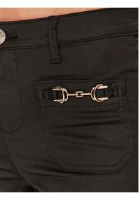 Morgan Spodnie materiałowe 232-POLO Czarny Slim Fit. Kolor: czarny. Materiał: materiał, syntetyk