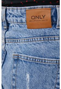 only - Only jeansy Dad damskie high waist. Stan: podwyższony. Kolor: niebieski