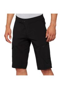 Spodenki rowerowe męskie 100% Ridecamp Shorts W/ Liner. Kolor: czarny #1