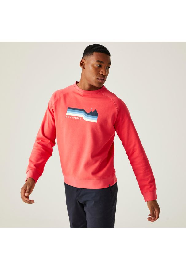 Regatta - Nithsdale męska bluza. Kolor: czerwony. Materiał: bawełna. Styl: sportowy, elegancki. Sport: turystyka piesza