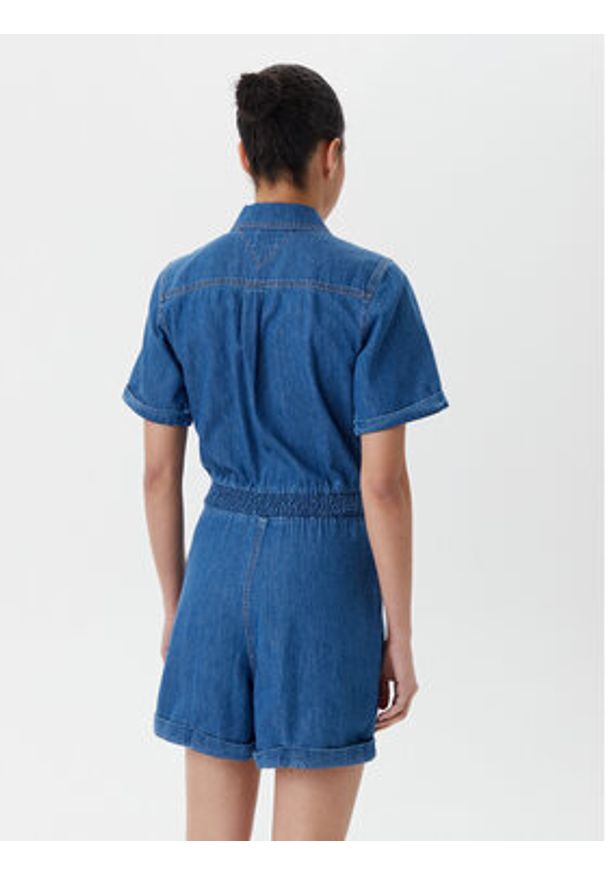 Tommy Jeans Kombinezon DW0DW20371 Niebieski Regular Fit. Kolor: niebieski. Materiał: bawełna