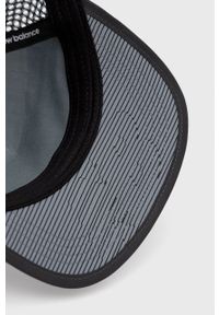 New Balance czapka z daszkiem LAH13001GNM kolor szary z nadrukiem. Kolor: szary. Materiał: materiał. Wzór: nadruk #5