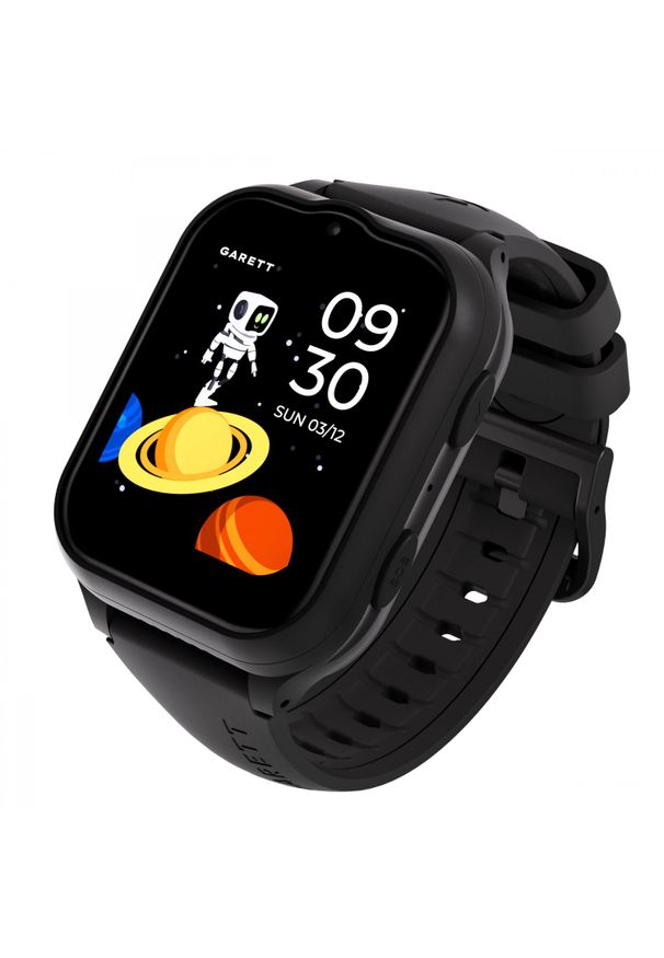 GARETT - Garett Kids eSim 4G czarny. Rodzaj zegarka: smartwatch. Kolor: czarny. Styl: młodzieżowy, casual