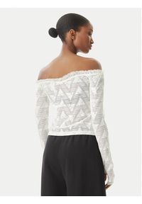 Adidas - adidas Bluzka Lace Bardot KE3458 Biały Slim Fit. Kolor: biały. Materiał: syntetyk #4