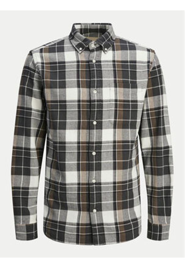 Jack & Jones Koszula Blubrook 12260710 Brązowy Comfort Fit. Kolor: brązowy. Materiał: bawełna