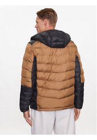 columbia - Columbia Kurtka puchowa Labyrinth Loop™ Hooded Jacket Brązowy Regular Fit. Kolor: brązowy. Materiał: syntetyk