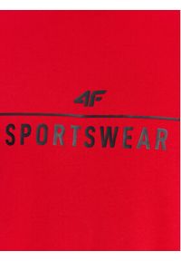 4f - 4F Bluza 4FAW23TSWSM692 Czerwony Regular Fit. Kolor: czerwony. Materiał: bawełna #6