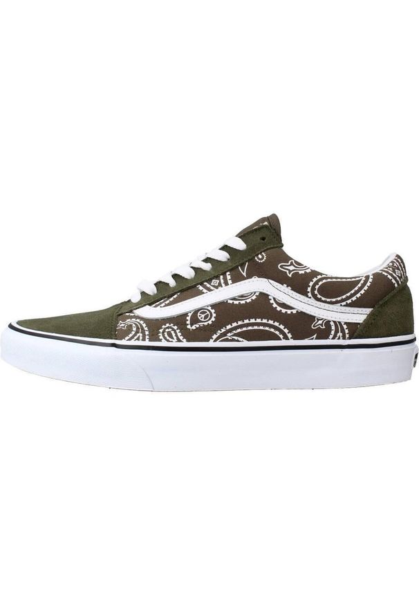 Tenisówki Vans Model Uaold Skool Kolor Zielony. Kolor: zielony. Materiał: tkanina, skóra