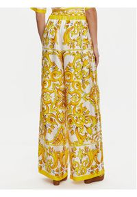 DOLCE & GABBANA - Dolce&Gabbana Spodnie materiałowe FTC63T HI1BE HG3TN Żółty Regular Fit. Kolor: żółty. Materiał: jedwab #4