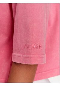 Adidas - adidas T-Shirt ALL SZN Fleece Washed IK4262 Różowy Loose Fit. Kolor: różowy. Materiał: bawełna #2