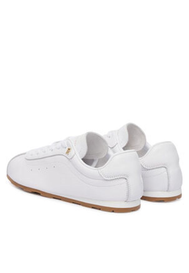 TOMMY HILFIGER - Tommy Hilfiger Sneakersy Th Low Profile Runner FW0FW08951 Biały. Kolor: biały. Materiał: skóra