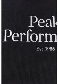 Peak Performance Bluza męska kolor czarny melanżowa. Okazja: na co dzień. Kolor: czarny. Materiał: bawełna, dzianina. Długość rękawa: raglanowy rękaw. Wzór: melanż. Styl: casual