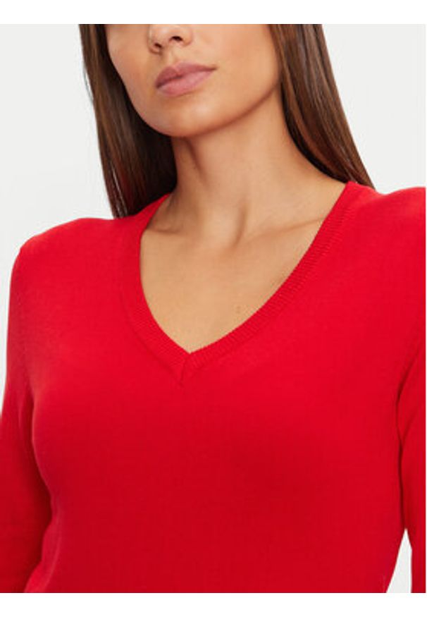Brave Soul Sweter LK-248IVYB Czerwony Regular Fit. Kolor: czerwony. Materiał: wiskoza, syntetyk
