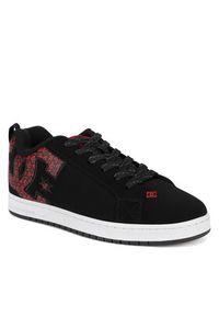 DC Sneakersy COURT GRAFFIK 300529-BW5 Czarny. Kolor: czarny. Materiał: skóra #7