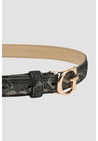 Guess - GUESS Czarny damski pasek z printem węża Adj Belt H30, Rozmiar XS. Kolor: czarny. Wzór: nadruk #8