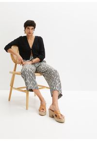 bonprix - Bolerko ażurowe. Kolor: czarny. Długość rękawa: krótki rękaw. Długość: krótkie. Wzór: ażurowy #2