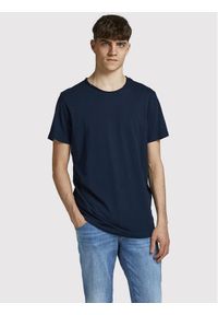 Jack & Jones - Jack&Jones T-Shirt Basher 12182498 Granatowy Regular Fit. Kolor: niebieski. Materiał: bawełna