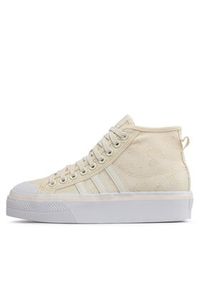 Adidas - adidas Sneakersy Nizza Platform Mid W GX8356 Beżowy. Kolor: beżowy. Materiał: materiał. Obcas: na platformie #4