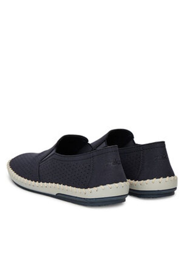 Rieker Półbuty B4555-14 Granatowy. Kolor: niebieski. Materiał: syntetyk, materiał