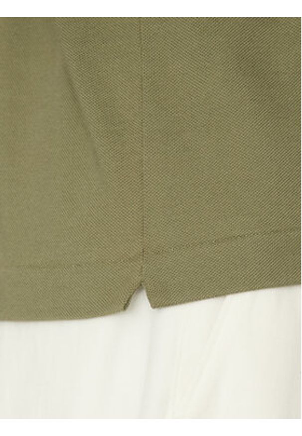 Lacoste Polo L1212 Khaki Regular Fit. Typ kołnierza: polo. Kolor: brązowy. Materiał: bawełna