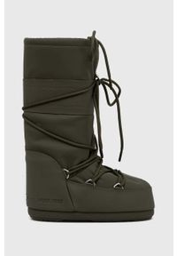 Moon Boot śniegowce Icon Rubber kolor zielony 14027600.KHAKI-KHAKI. Nosek buta: okrągły. Kolor: zielony. Materiał: guma. Szerokość cholewki: normalna #1